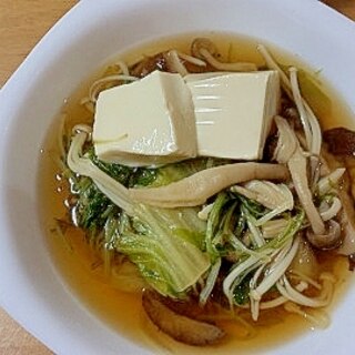 お鍋の後の残った野菜で☆鍋風スープ